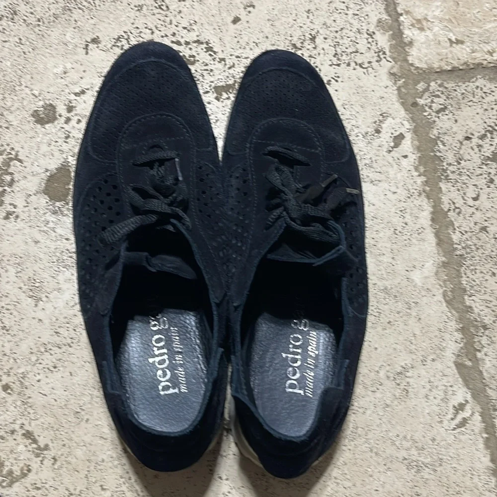 Pedro Garcia Omega Suede Sneakers Black Size 44 - Picture 8 of 13